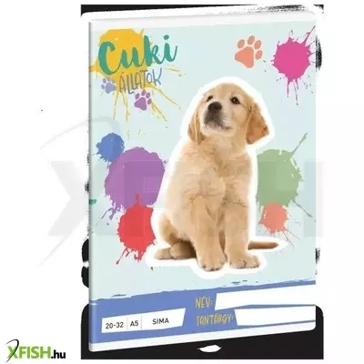 Ars Una: Golden Retriever mintás sima füzet - A5