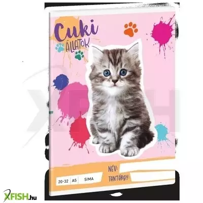 Perzsa cica mintás sima füzet - A5
