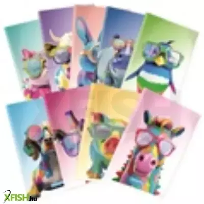 Állatmintás vonalas füzet - A4, többféle