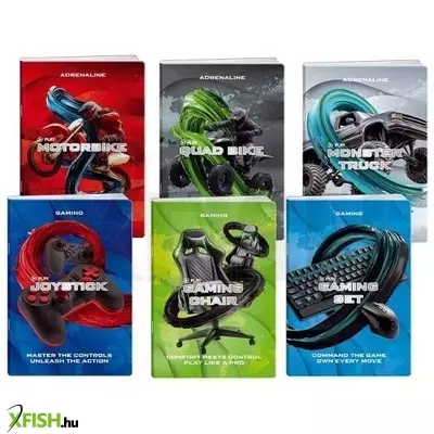 Play Game négyzetrácsos füzet - A4, többféle