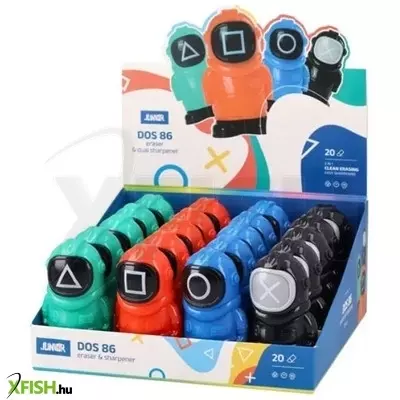 Junior: Dos 86 2 az 1-ben radír és hegyező, többféle