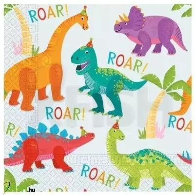 Dino Party: Szalvéta csomag - 20 db-os