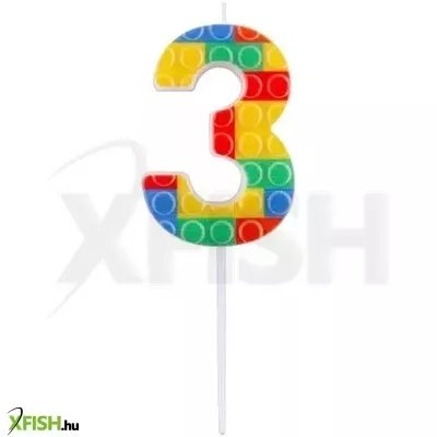 Építőkocka mintás gyertya - 3