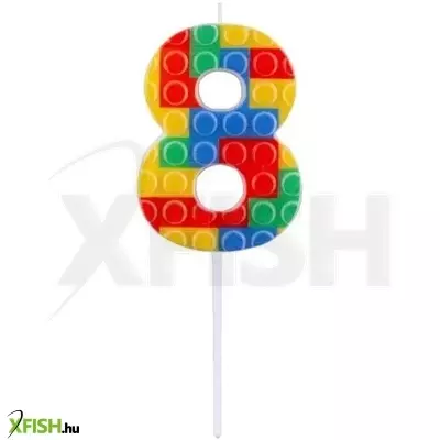 Építőkocka mintás gyertya - 8