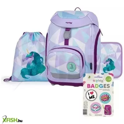 Oxy Sherpy: Unikornis mintás iskolatáska szett - 4 részes