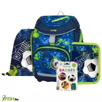 Oxy Sherpy: Foci mintás iskolatáska szett - 4 részes