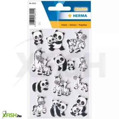Herma: Panda és zebra mintás matrica