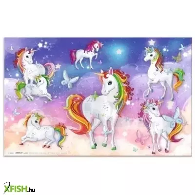 Unikornis mintás asztali könyöklő - 55 x 35 cm