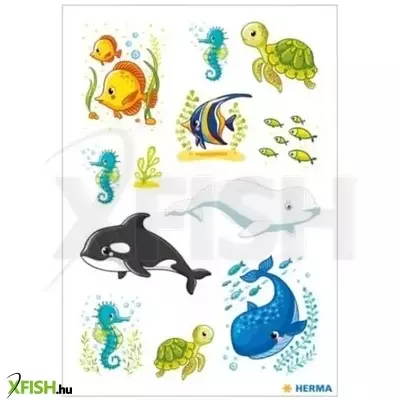Herma: Tengeri állat mintás matrica