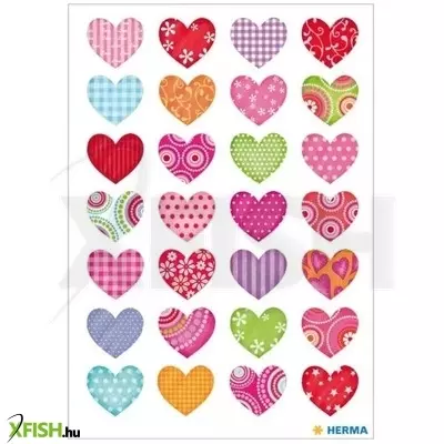 Herma: Színes szívek matrica
