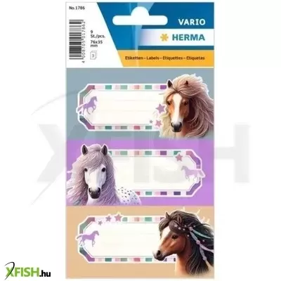 Herma: Ló mintás füzetcímke