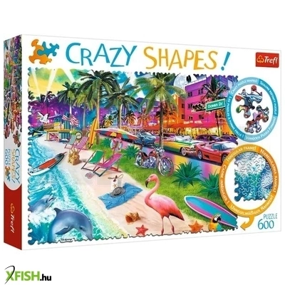 Trefl Crazy Shapes: Miami tengerpart puzzle - 600 darabos