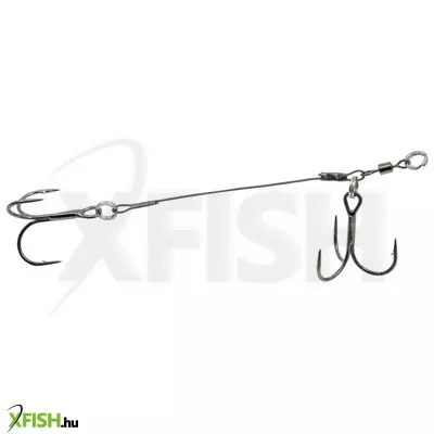 Konger Swimbait System Double Stinger Rablóhalas Előkötött Horog 12cm 2.0-ás 27Kg 1db/csomag
