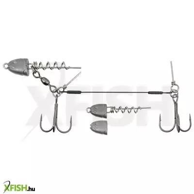 Konger Swimbait System Double Stinger Rablóhalas Előkötött Horog Vario 12cm 2.0-ás 27Kg 1db/csomag