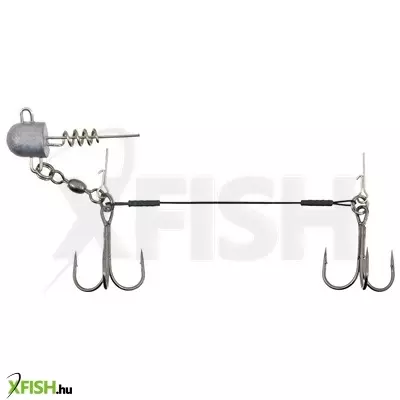Konger Swimbait System Double Stinger Rablóhalas Előkötött Horog 12cm 2.0-ás 10g 27Kg 1db/csomag