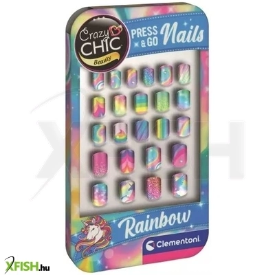 clementoni: crazy chic műköröm készlet - szivárvány