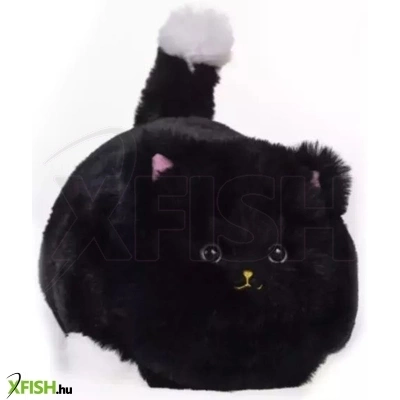 fekete interaktív plüss cica