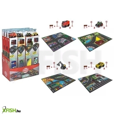 Dickie: Autós játszószőnyeg, kiegészítőkkel és autóval - többféle