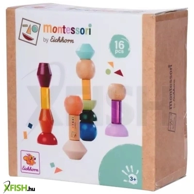 eichhorn: montessori fa oktató játék 16 darabos - formák