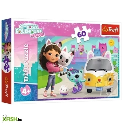 Trefl: Gabi babaháza, Gabi és cicái - 60 darabos puzzle