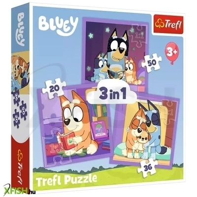 Trefl: Bluey 3 az 1-ben puzzle - 20, 36, 50 darabos