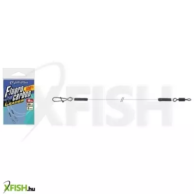 Kamatsu Fluorocarbon Leader Slim Power Invisible Előkezsinór Kapoccsal 0,50 mm 40 cm 2 db/Csomag
