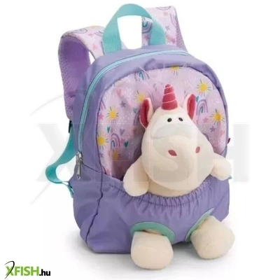 nici: hátizsák unikornis plüssel - lila, 25 cm