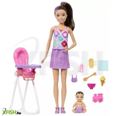 barbie: bébiszitter játékszett - etetőszék
