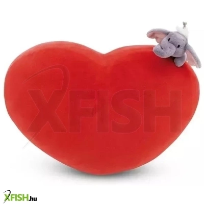 nici: szív formapárna elefánt plüssfigurával - 42 cm