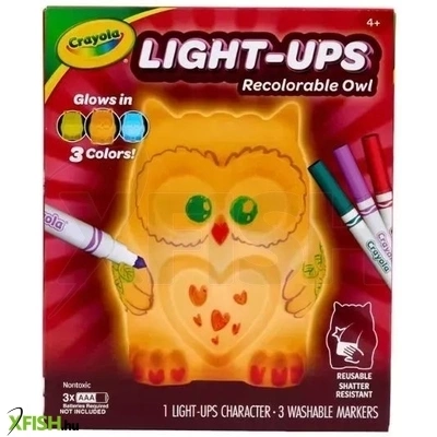 Crayola: Lemosható, színezhető éjjeli fény - bagoly