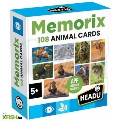 headu: memóriafejlesztő játék - 108 darab állatos kártya