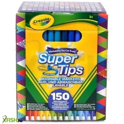 Crayola: Supertips Giga filctoll készlet - 150 db-os