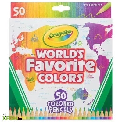 crayola: a világ kedvenc színei ceruza - 50 db-os