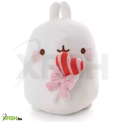 nici: molang, a nyuszi nyalókával plüssfigura - 16 cm