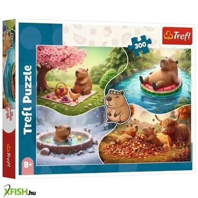 trefl: négy évszak kapibarákkal puzzle - 300 darabos