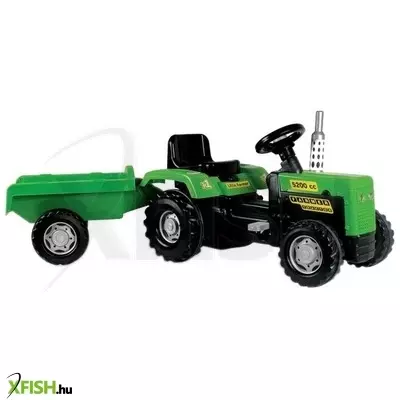 Dolu pedálos traktor utánfutóval - 146 cm