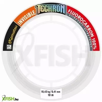 Kamatsu Techron 100% Hard Spinning Invisible Fluorocarbon Előkezsinór 0,41 mm 10 m 10,43 kg
