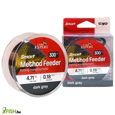 Carp Expert Smart Method Feeder Monofil Zsinór Sötétszürke 300m 0.18mm 4.71Kg