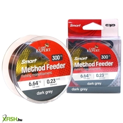 Carp Expert Smart Method Feeder Monofil Zsinór Sötétszürke 300m 0.23mm 6.64Kg