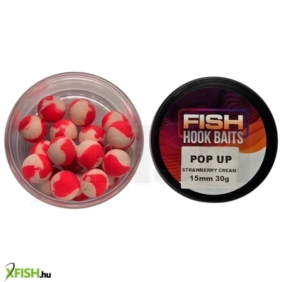 Fish Hook Baits Pop Up Lebegő Bojli Eperkrém 15mm 30g
