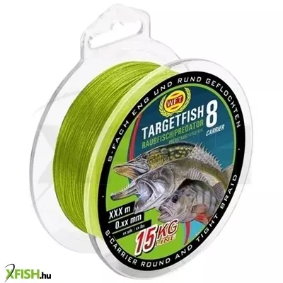 Wft Tf8 Raubfisch Chartreuse Univerzális Fonott Zsinór Chartreuse 150M 13Kg 0,18