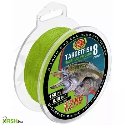 Wft Tf8 Raubfisch Chartreuse Univerzális Fonott Zsinór Chartreuse 150M 20Kg 0,22mm (194607)