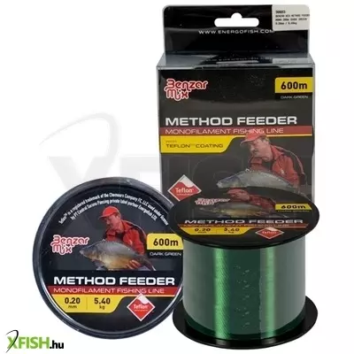 Benzar method feeder zsinór Mono Dark Green 300M 0.20Mm 5,4kg