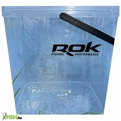 Rok Square Bucket 17 literes kocka vödör + tető Átlátszó