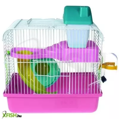 Shengya hörcsög ketrec kivehető házzal 311.26 - pink, 27*21*25cm