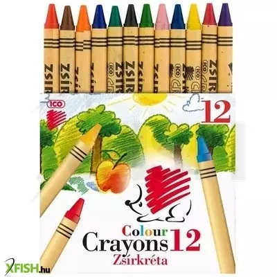 ico süni: színes zsírkréta készlet - 12 db-os