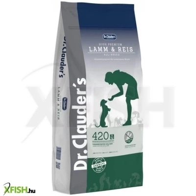 dr.clauders dog száraztáp high premium lamb rice bárány rizs 15000g