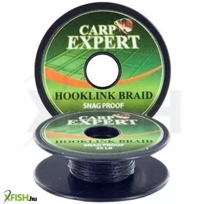 Carp Expert Snag Proof Fonott Előke Zsinór 15Lbs Pitch Black 10M