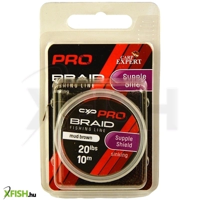 Carp Expert Pro Supple Shield Fonott Bevonatos Süllyedő Fonott Előkezsinór 30Lbs Camou Green 10M
