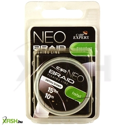Carp Expert Neo Freefall Kikönnyített Fonott Előkezsinór 15Lbs Camou Brown 10M